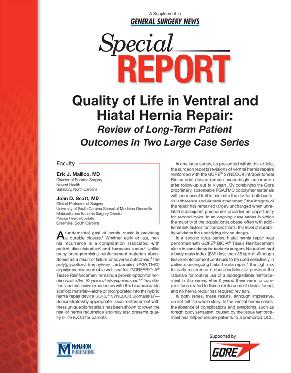 Quality Of Life In Ventral And Hiatal Hernia Repair Review Of Long